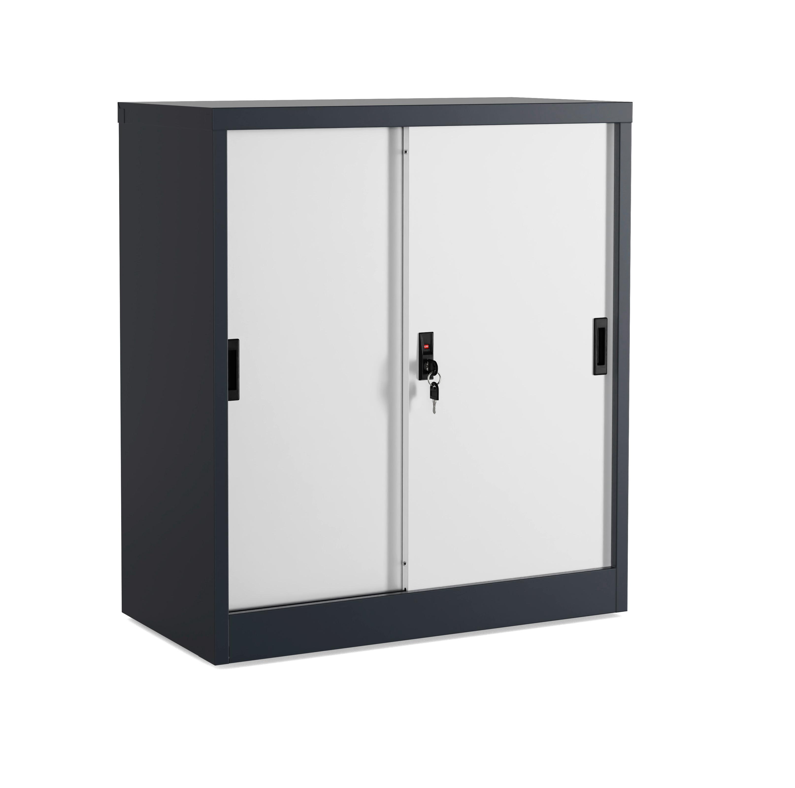Aktenschrank Malivo - Weiss/Anthrazit, Konventionell, Metall (80/90/40cm) - MID.YOU