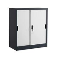 Aktenschrank Malivo - Weiss/Anthrazit, Konventionell, Metall (80/90/40cm) - MID.YOU