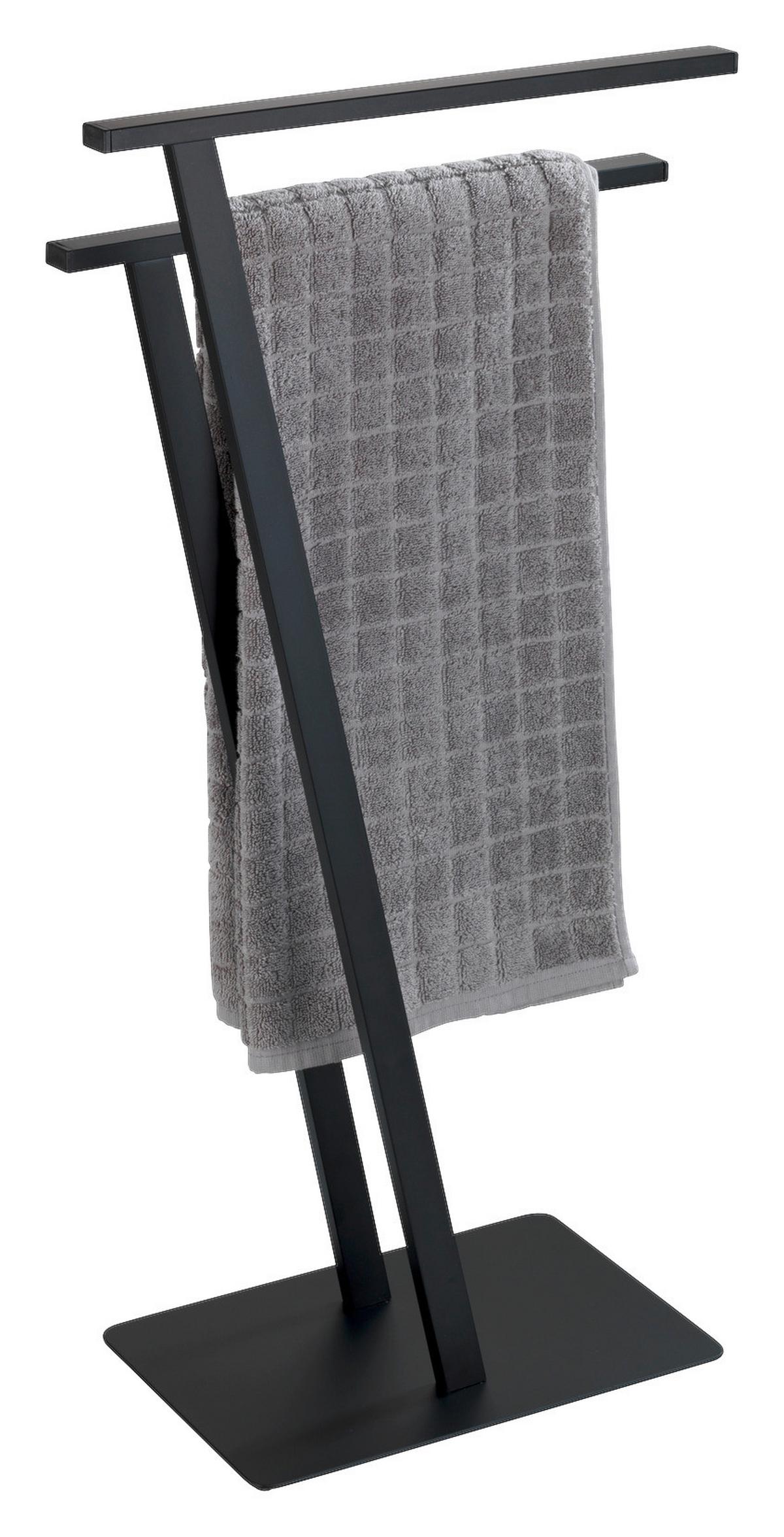 UCHWYT NA RĘCZNIK LIRIO - czarny, Basics, metal (20/76,5/40cm) - Wenko