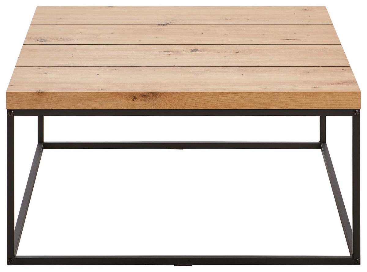 STOLIK KAWOWY BDCT902 - kolor dębowy/czarny, Design, materiał drewnopochodny/metal (80/40/80cm) - P & B