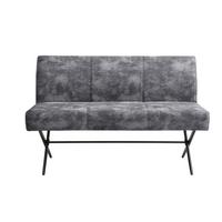 SITZBANK PORTO I B - Anthrazit/Schwarz, MODERN, Textil/Metall (140/88/67cm) - P & B