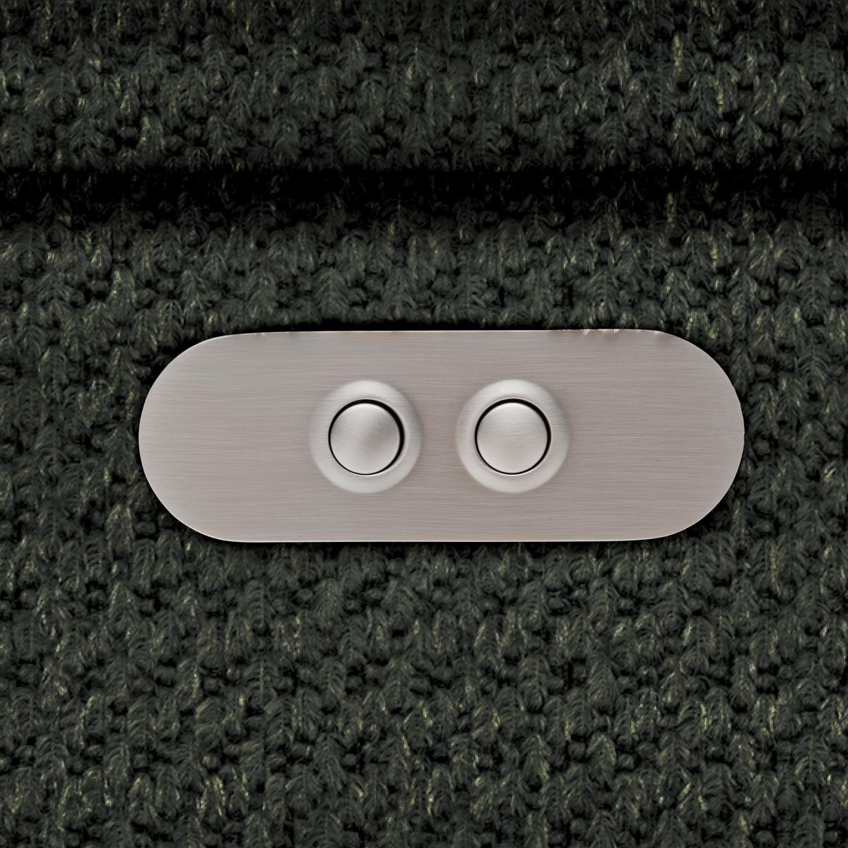 Kutna Garnitura Gremio - tamno zelena/crna, Moderno, tekstil/plastika (206/283cm) - Modern Living