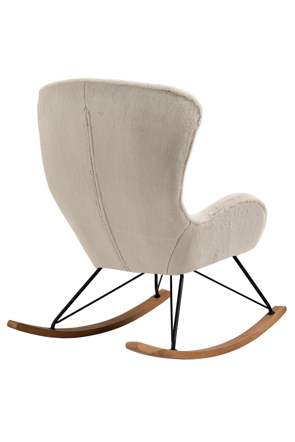 Gugalnik Lamb, Bež - barve hrasta/bež, Moderno, kovina/tekstil (70/102/94cm) - Livetastic