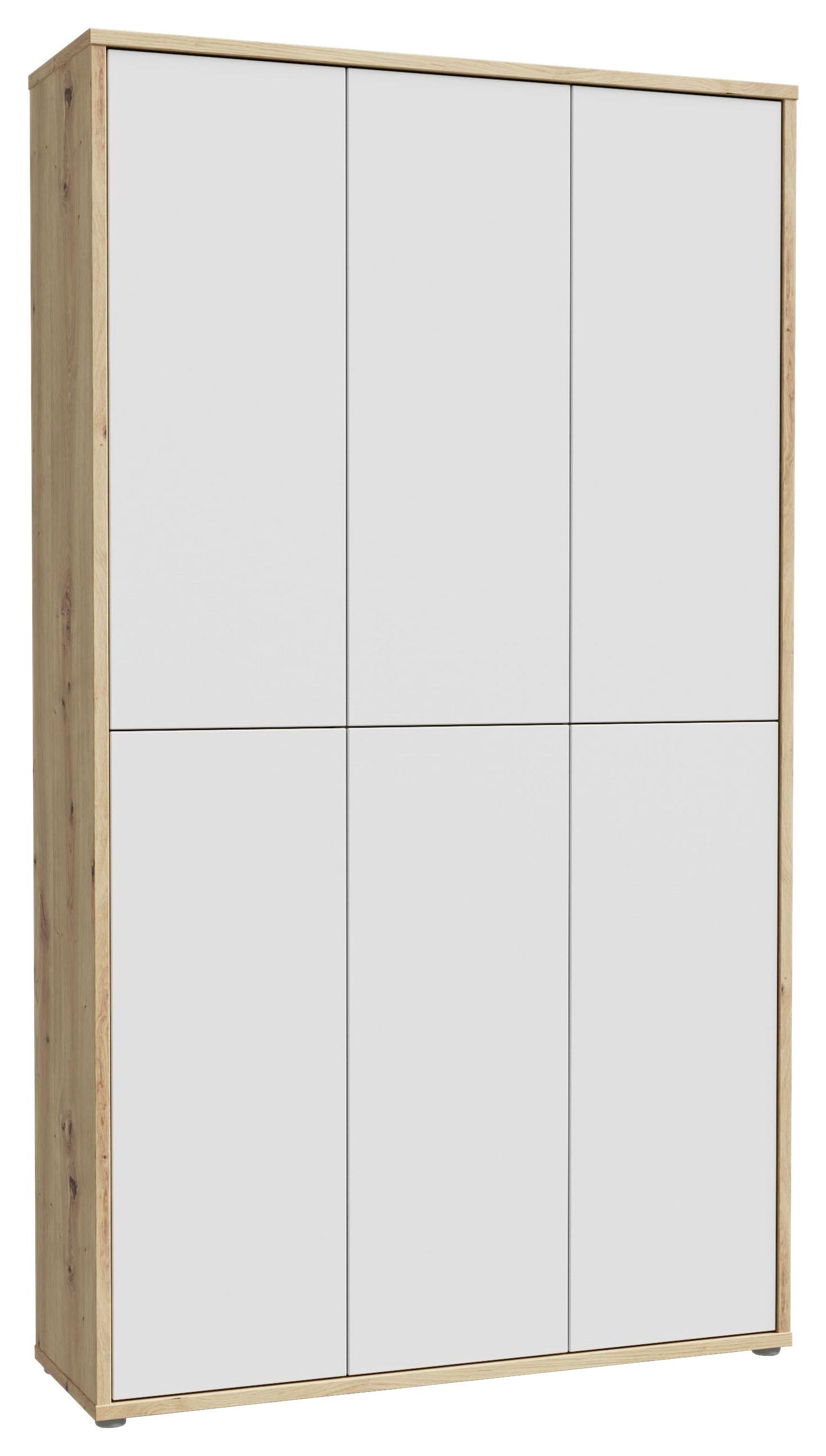 Dulap pentru pantofi ALICE - gri deschis/stejar Artisan, Modern, material pe bază de lemn (109,2/191,9/34,9cm) - Modern Living