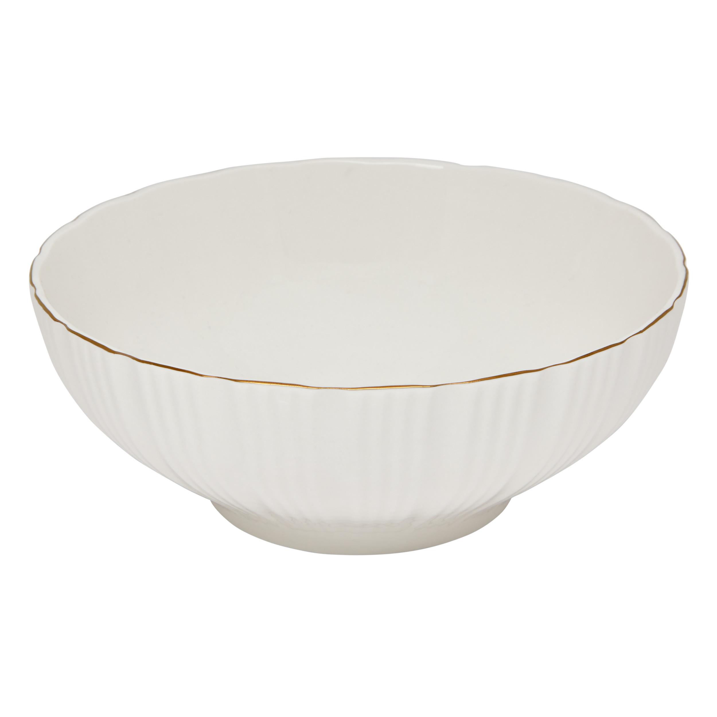 Činija Za Salatu 25cm Daphne - bijela, Moderno, keramika (25cm)