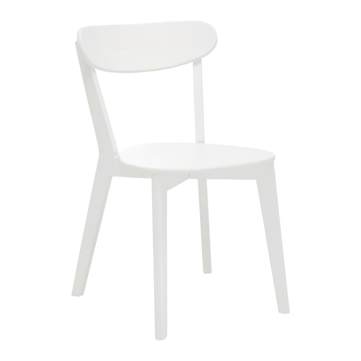 ZESTAW KRZESEŁ LORCA - biały, Modern, drewno (45/79/52cm) - Bessagi Home