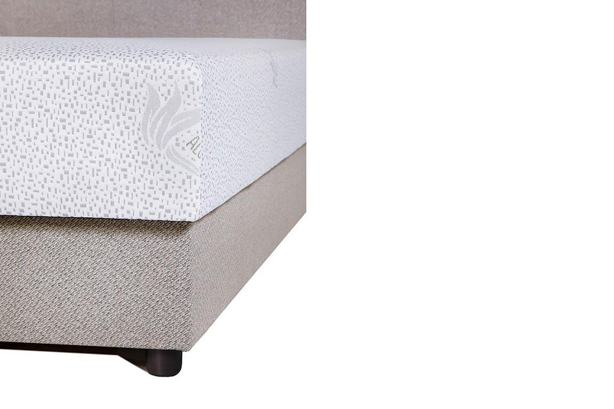Kárpitozott Ágy Spina - szürkésbézs, Konventionell, faalapú anyag/textil (140/200cm)