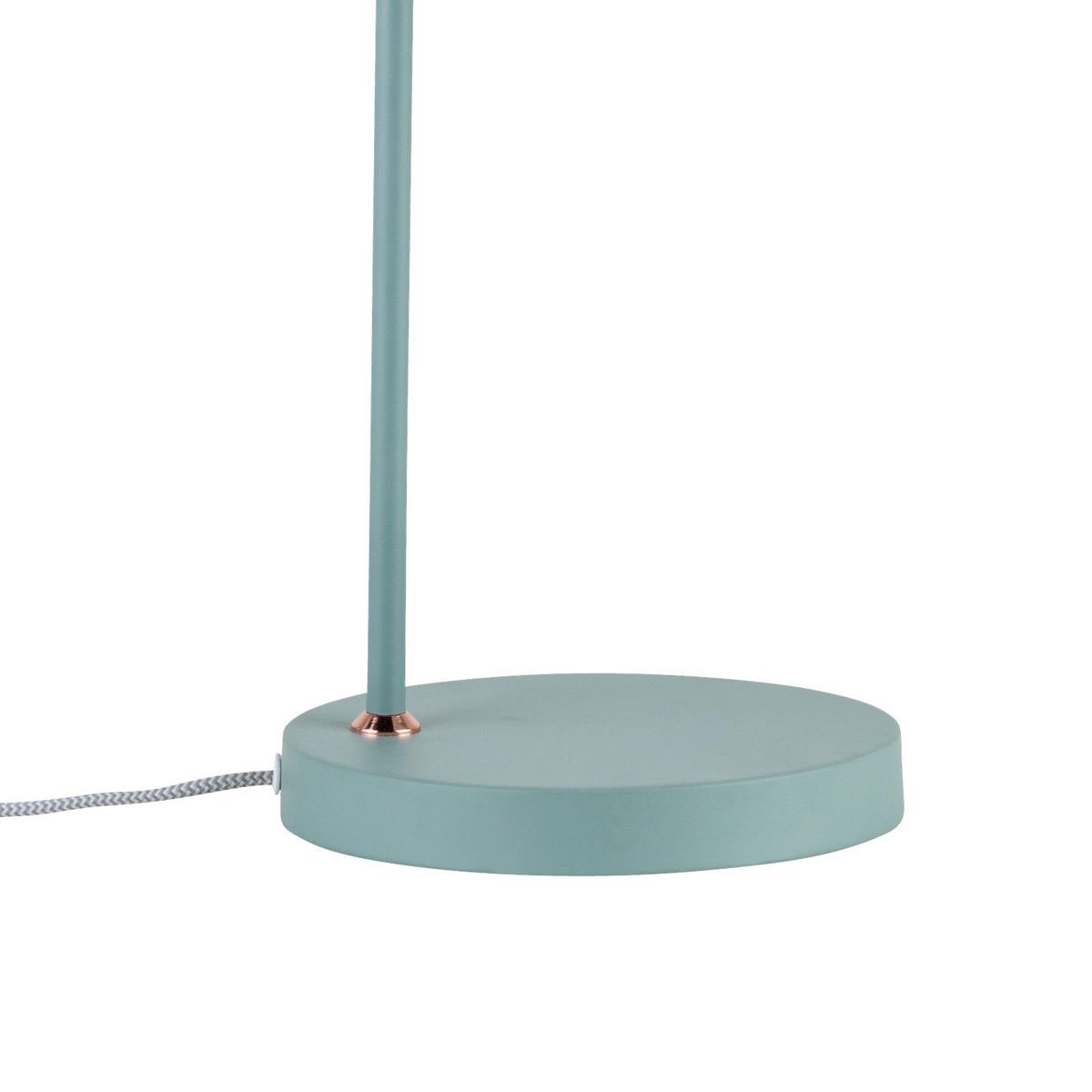 Tischleuchte Juna in Mintgrün max. 20 Watt - Mintgrün/Kupferfarben, Design, Holz/Metall (18/51/25,5cm) - Paulmann