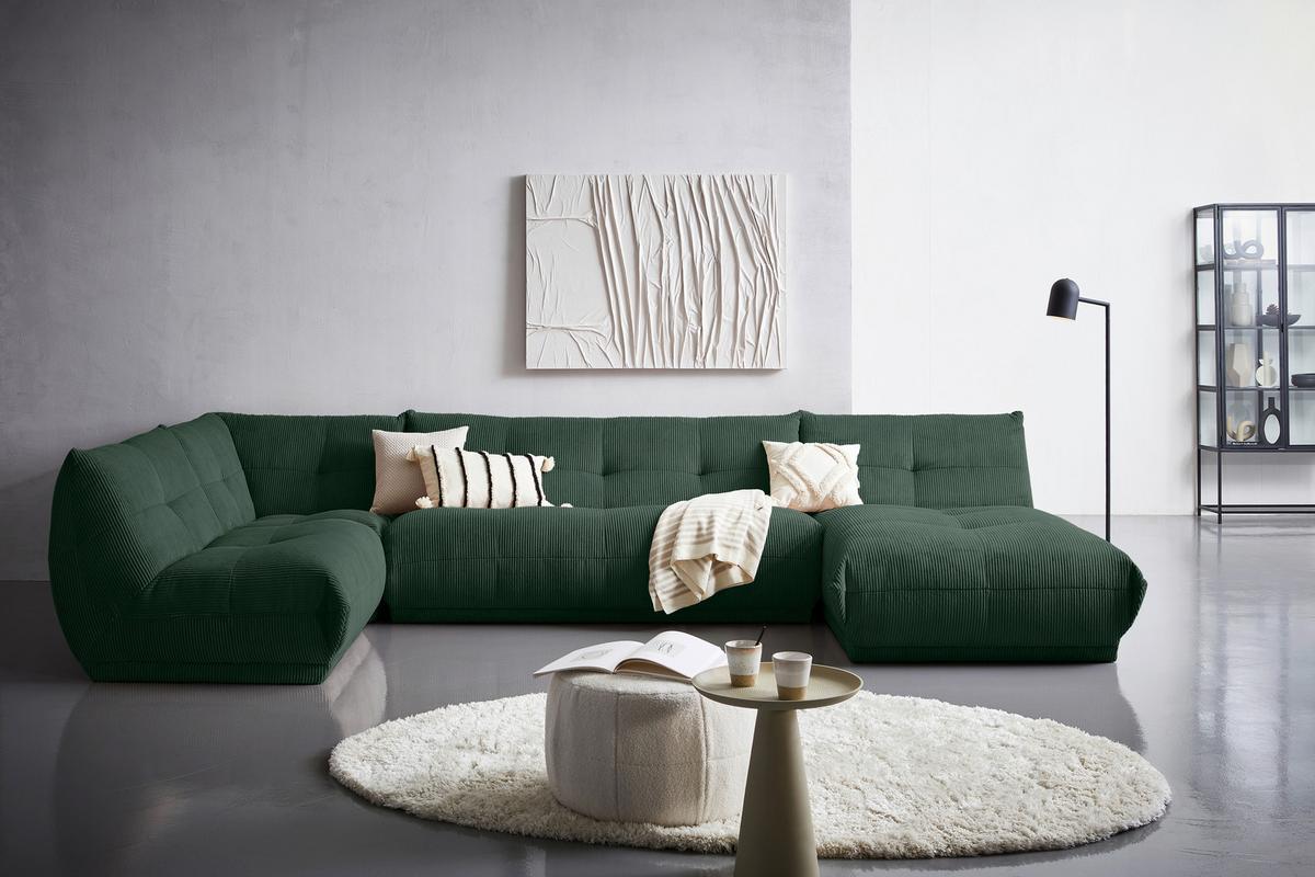 Modul Sofa Giselle Ecke Dunkelgrün - Dunkelgrün, Trend, Textil (105/80/105cm) - Livetastic