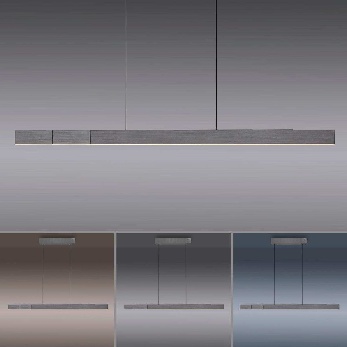 LAMPA WISZĄCA LED 2545-15 PURE-MOTO-RISE - jasnoszary, Design, tworzywo sztuczne/metal (200/8,2/240cm) - Neuhaus PURE