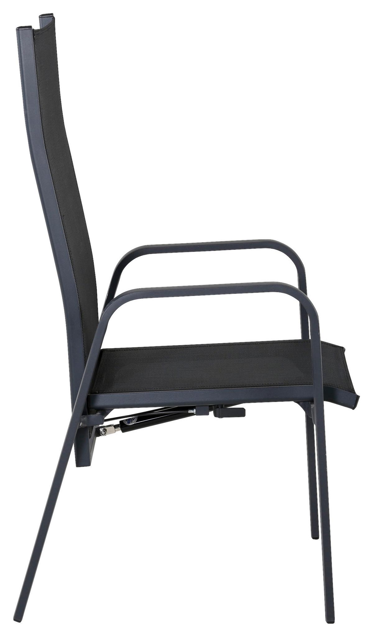 Gartensessel-2er Set Copacabana Schwarz - Schwarz, KONVENTIONELL, Metall (56.5/110/65cm) - Gardenson