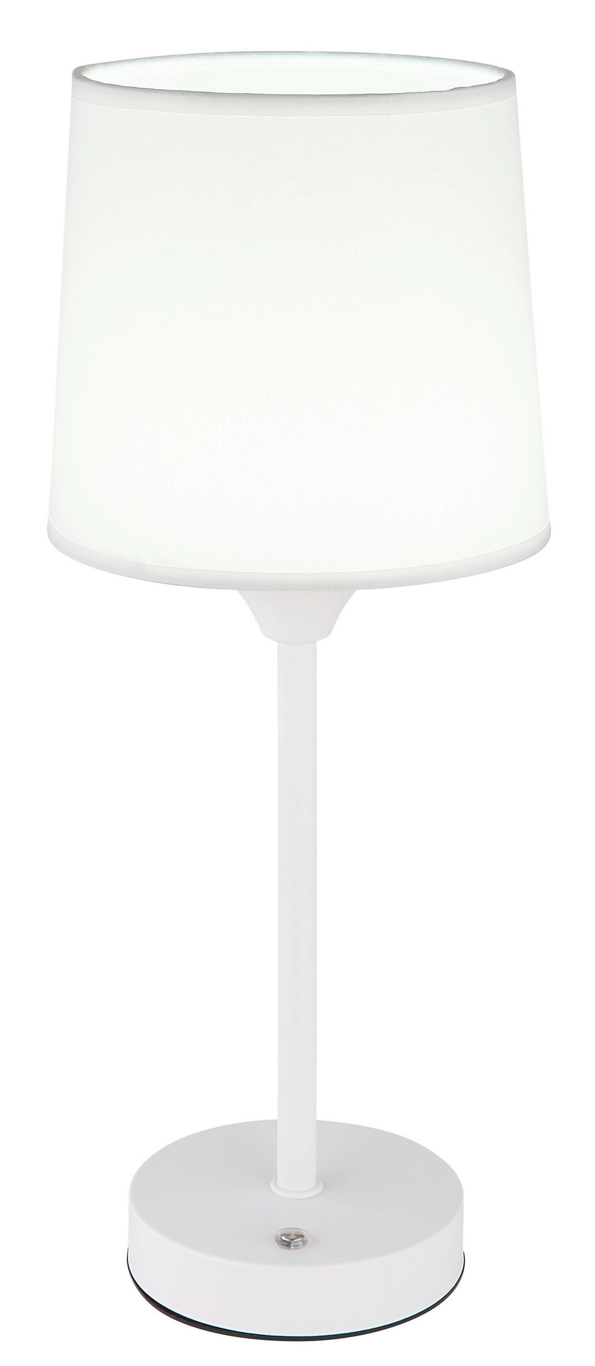 AKKU-TISCHLEUCHTE 21008W - Weiss, Konventionell, Kunststoff/Textil (14/35cm) - Globo