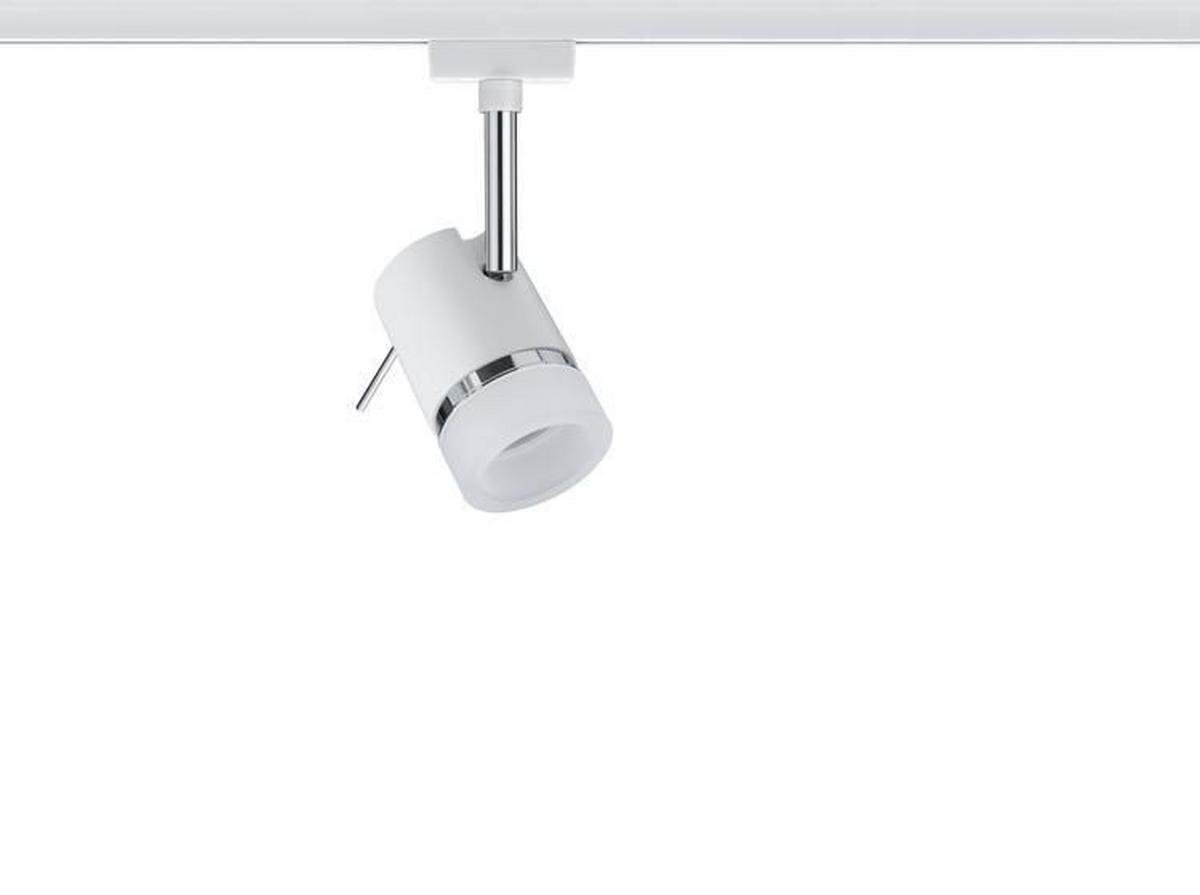 Schienensystem-Strahler Spot Pipe max. 10 Watt - Chromfarben/Weiß, Design, Metall (10/15cm) - Paulmann