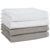 Ručnik Carlos 45x90cm - bijela/siva, tekstil (45/90cm) - Best Price