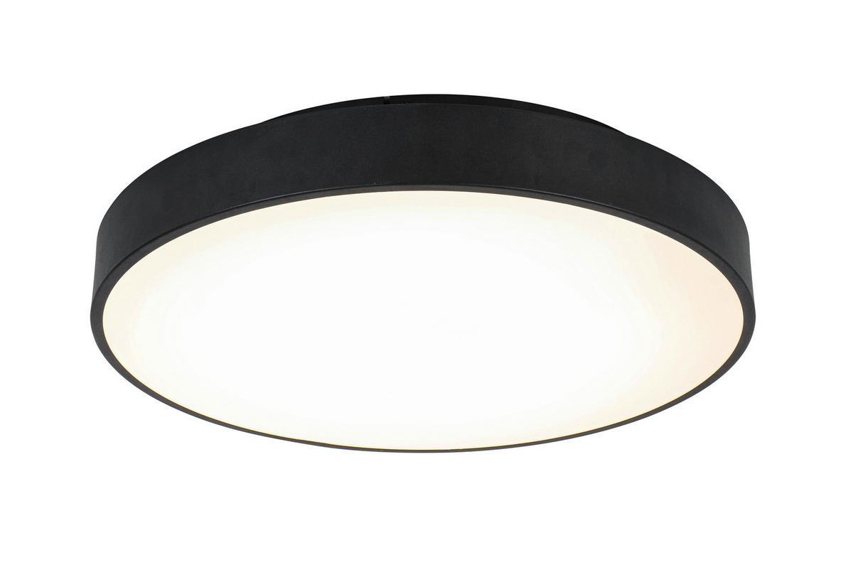 Led Svjetiljka Stropna Flache - crna, Moderno, metal/plastika (50/9cm) - Mömax