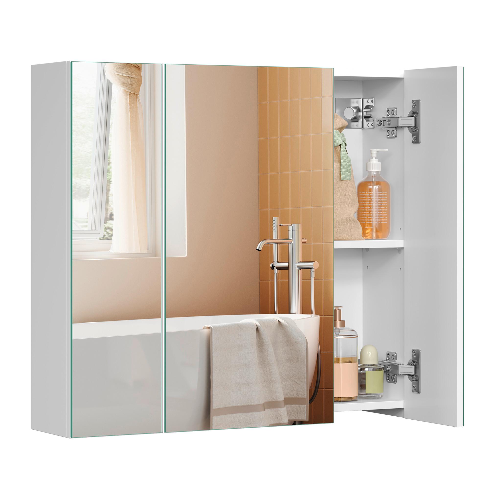 SPIEGELSCHRANK BBK22WTV1 - Trend, Glas/Holzwerkstoff (60/55/15cm) - MID.YOU