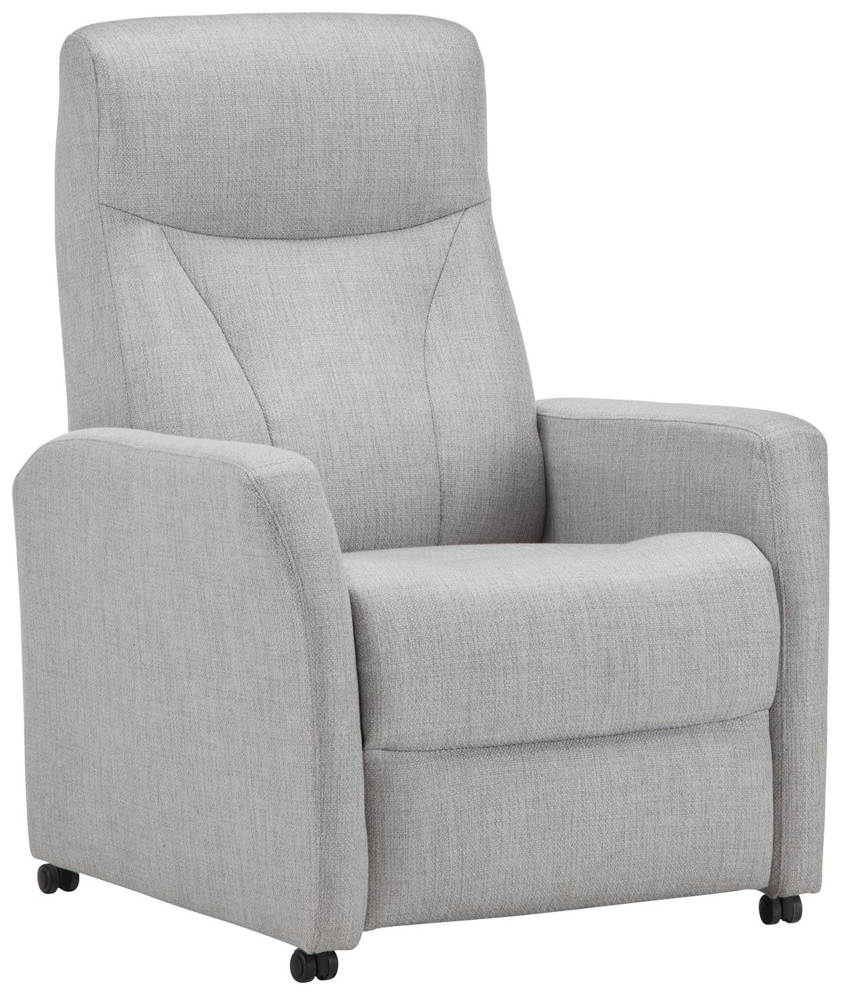 Relaxsessel Times in Grau - Hellgrau/Grau, Modern, Textil (80/117/83cm) - Premium Living