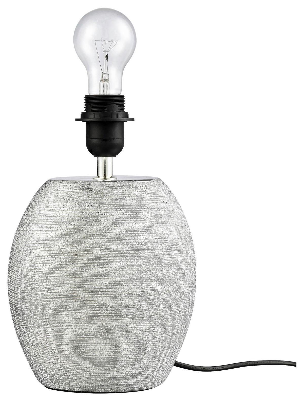 Leuchtenfuss Solns max. 40 Watt - Chromfarben/Silberfarben, Modern, Keramik (19/28,5cm) - Modern Living