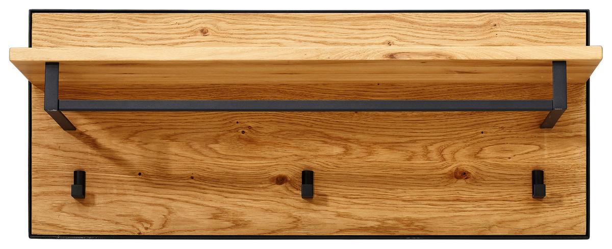 PANEL DO PRZEDPOKOJU KELIO - kolor dębowy/antracytowy, Natur, materiał drewnopochodny/metal (85/30/28cm) - Linea Natura