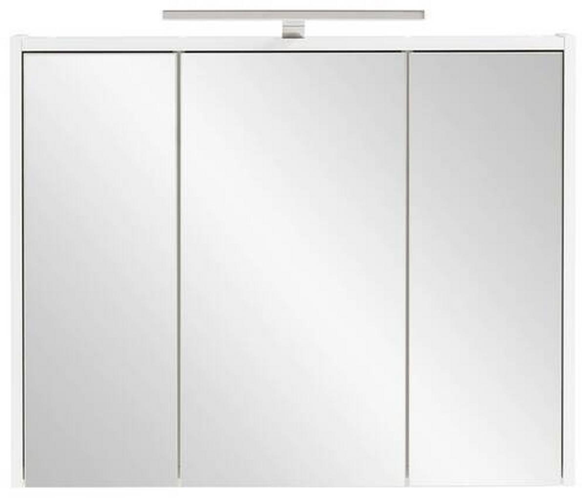 Spiegelschrank Flag ca. 74,5x65x16 cm Weiß - MODERN, Glas/Holzwerkstoff (74,5/65/16cm) - MID.YOU