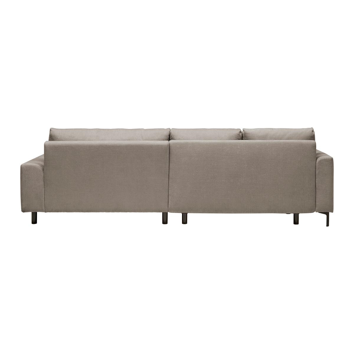 Ecksofa Integra Taupe - Taupe/Schwarz, Textil/Metall (294/81-93/170cm) - Mömax