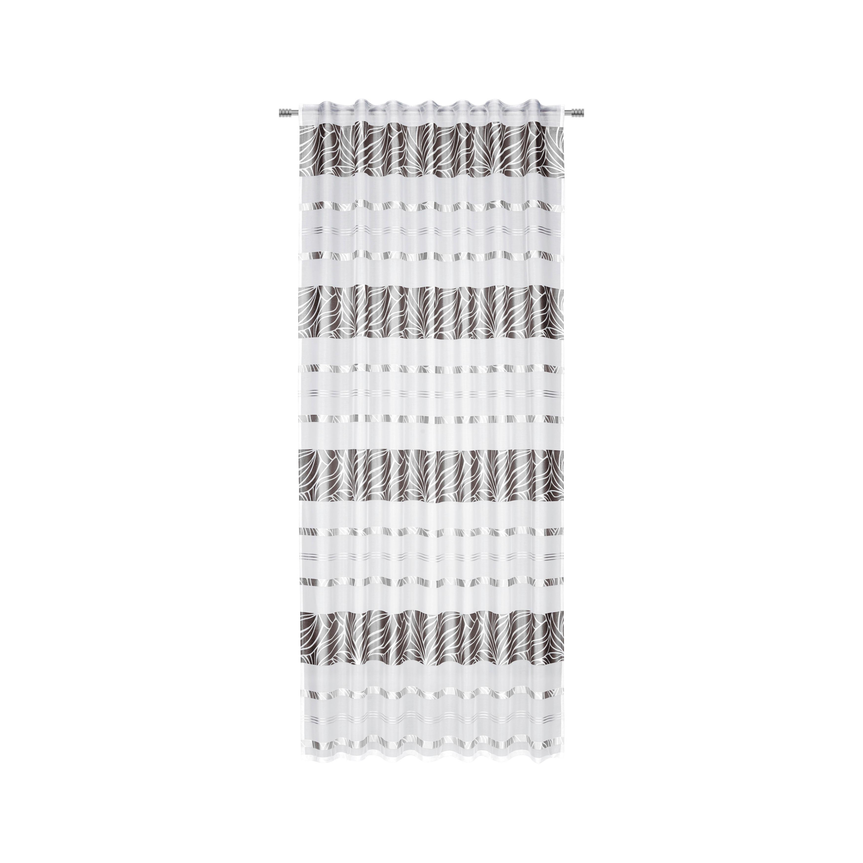 Fertigvorhang Anita in Grau ca. 140x245cm - Grau, KONVENTIONELL (140/245cm) - Modern Living
