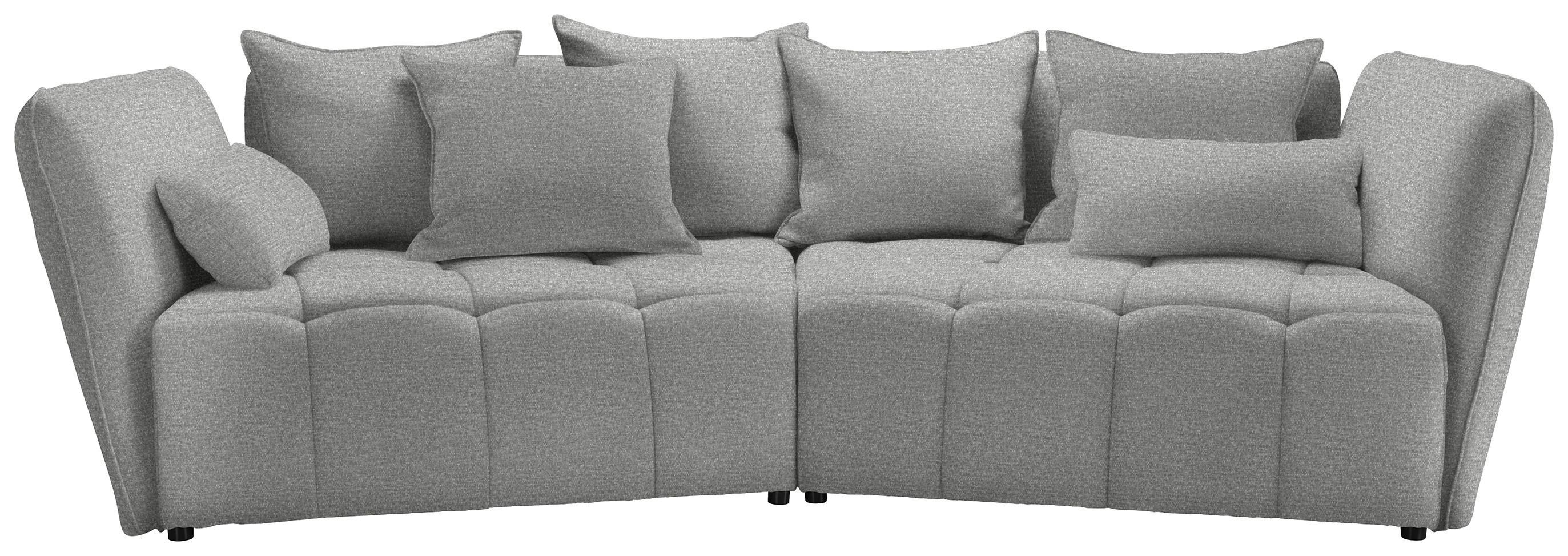 Boxspringsofa Sofi Hellgrau - Hellgrau/Schwarz, MODERN, Textil (294/93/152cm) - Premium Living