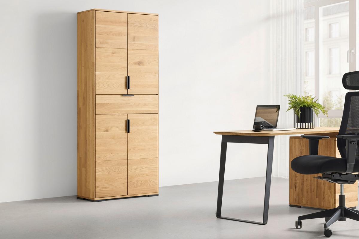 Aktenschrank Albero Naturfarben - Naturfarben, MODERN, Holz (80/200/38cm) - Premium Living