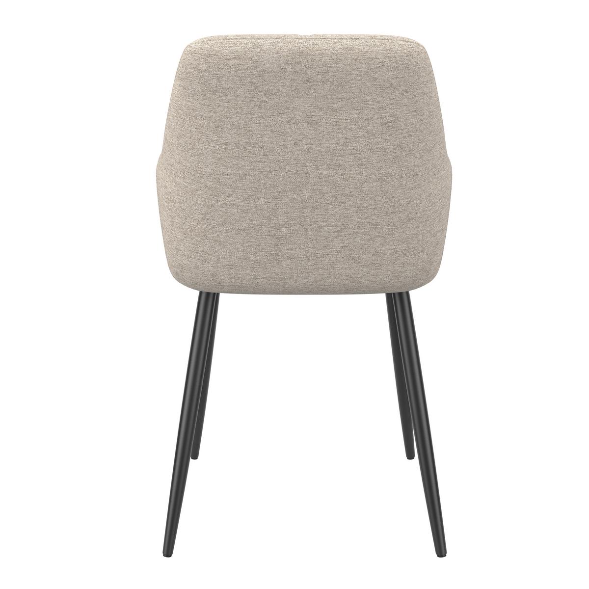 Naslanjač Hardy - črna/bež, Moderno, kovina/tekstil (57/86/64cm)