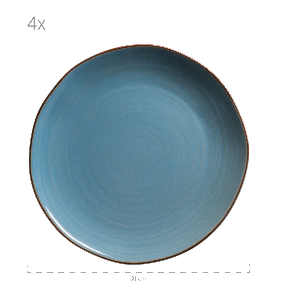 SET DE VAISSELLE KOMBISERVICE, 934083 - Blaugrau, Basics, Keramik - Mäser