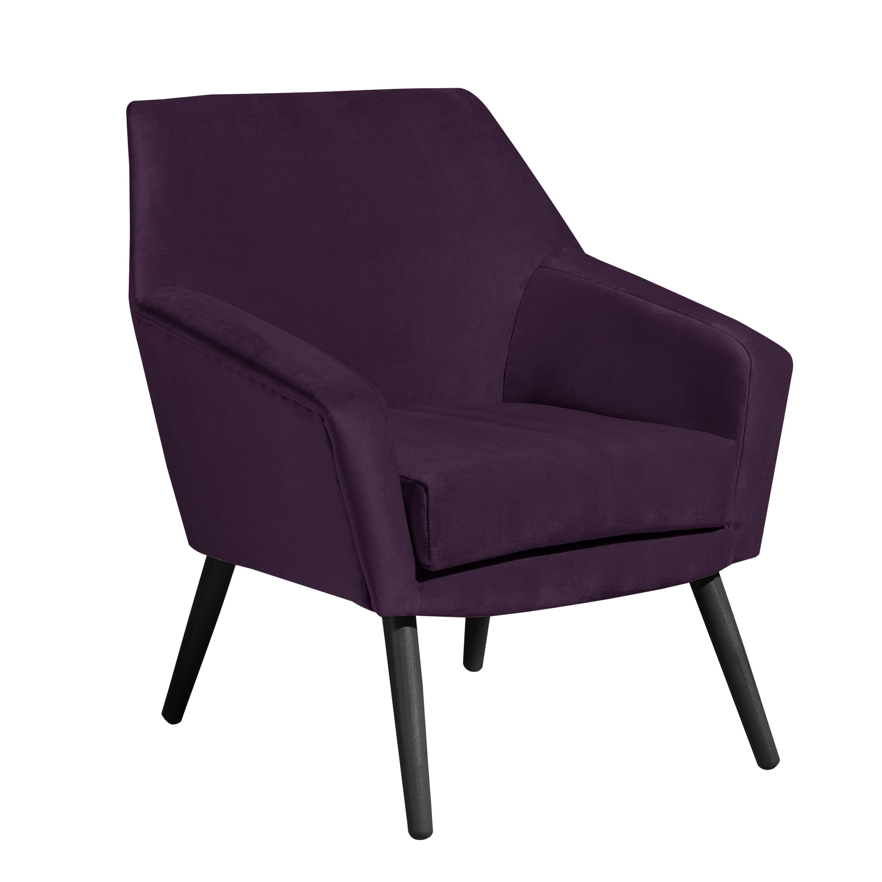 SESSEL ALEGRO - Lila/Schwarz, Design, Holz/Textil (67/81/71cm) - Max Winzer