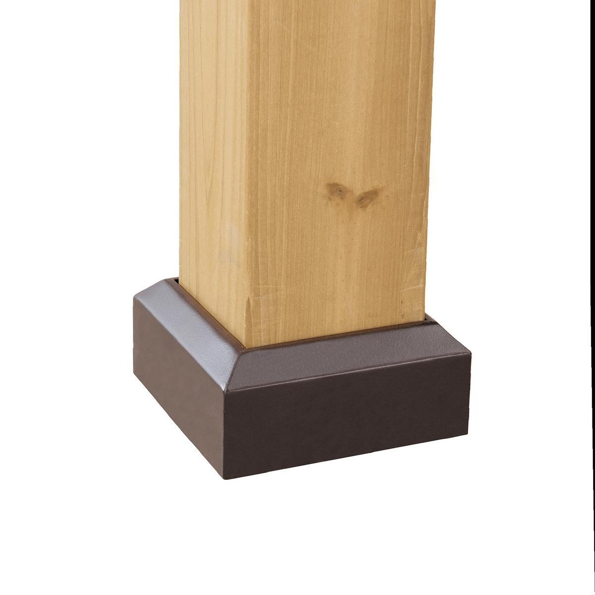 Pavillon Gazebo Pirin Dunkelbraun Echtholz - Dunkelbraun, Basics, Kunststoff/Metall (336/287/336cm)