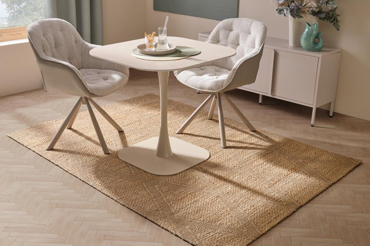 Bistrotisch Tony Beige matt - Beige, MODERN, Keramik/Metall (80/76/80cm) - Mömax