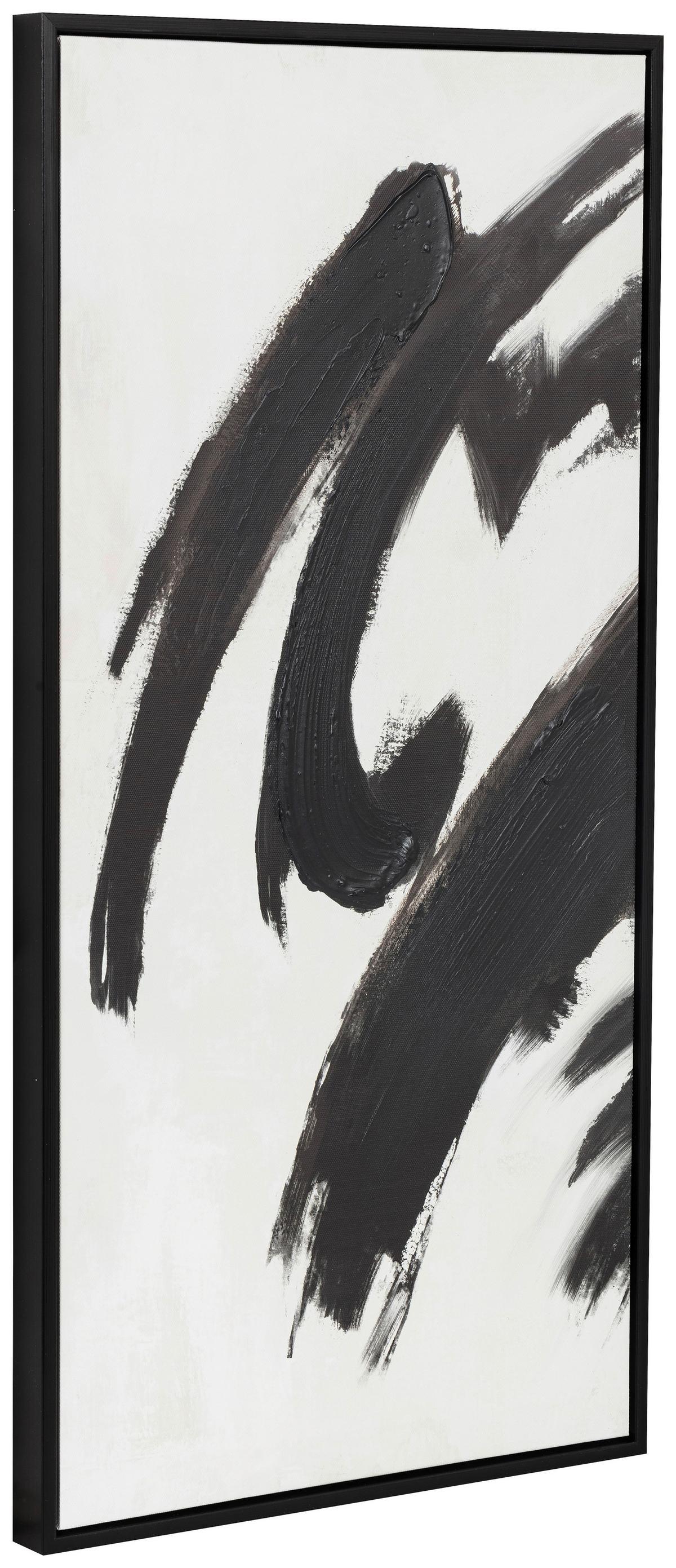 Slika Sa Ramom 105x70cm Maddie - bela/crna, Moderno, drvo/tekstil (105/70/2,8cm) - Mömax