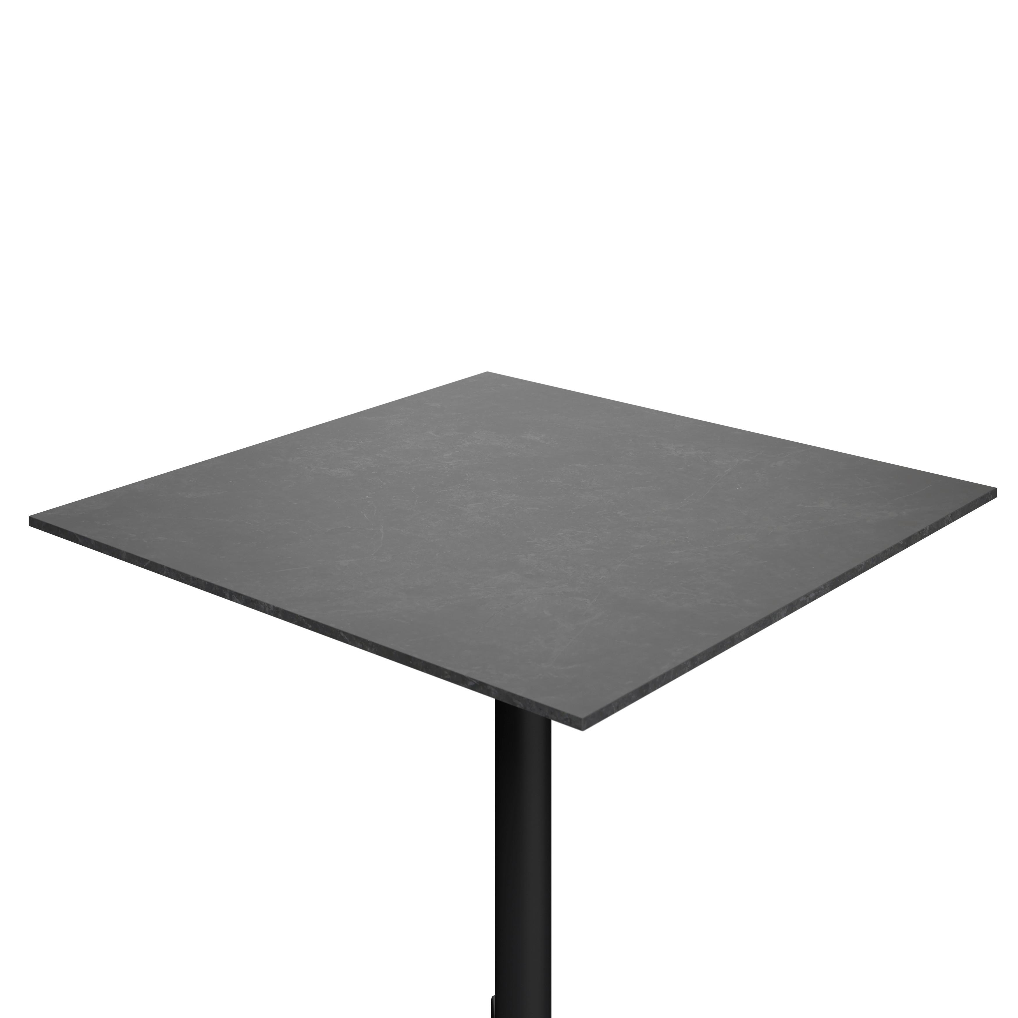 UTEBORD HEINO - antracit, Basics, metall/sten (70/70/75cm) - Mömax