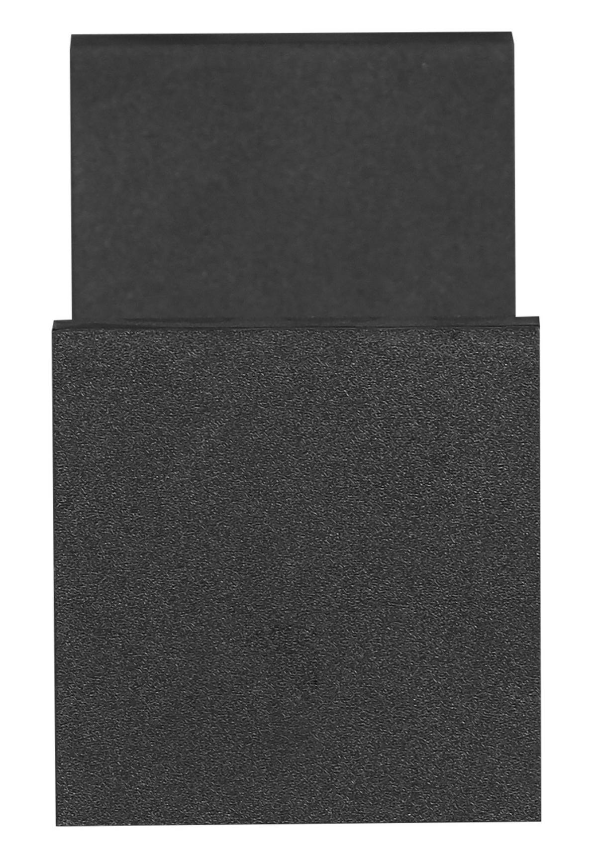 Wandboard U-Bord in Schwarz 3-teilig - Schwarz, Konventionell, Holzwerkstoff (42-32-22/9,5/10-8,5-7cm) - Mömax