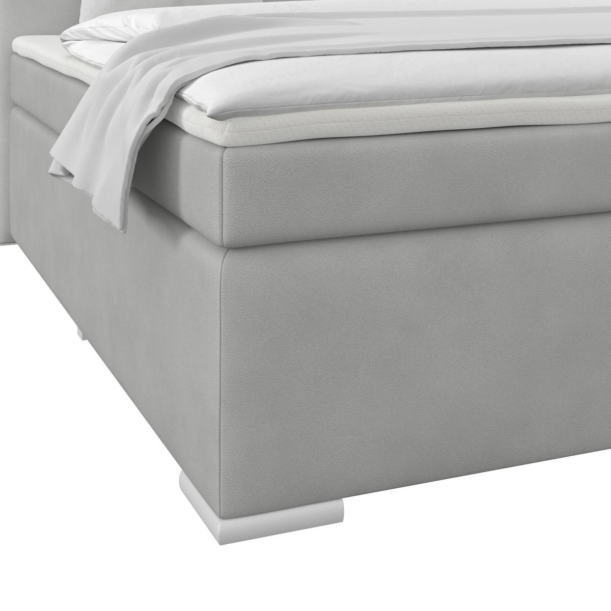 Boxspring Krevet Mira - boje sedefa/srebrne boje, Konvencionalno, drvo/metal (160/200cm) - Best Price