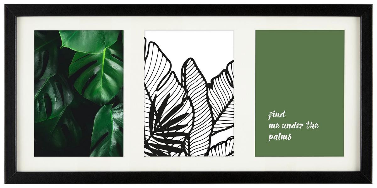 Bilderrahmen Gitta Schwarz ca. 23x50cm - Schwarz, Modern, Glas/Holzwerkstoff (23/50cm) - Modern Living