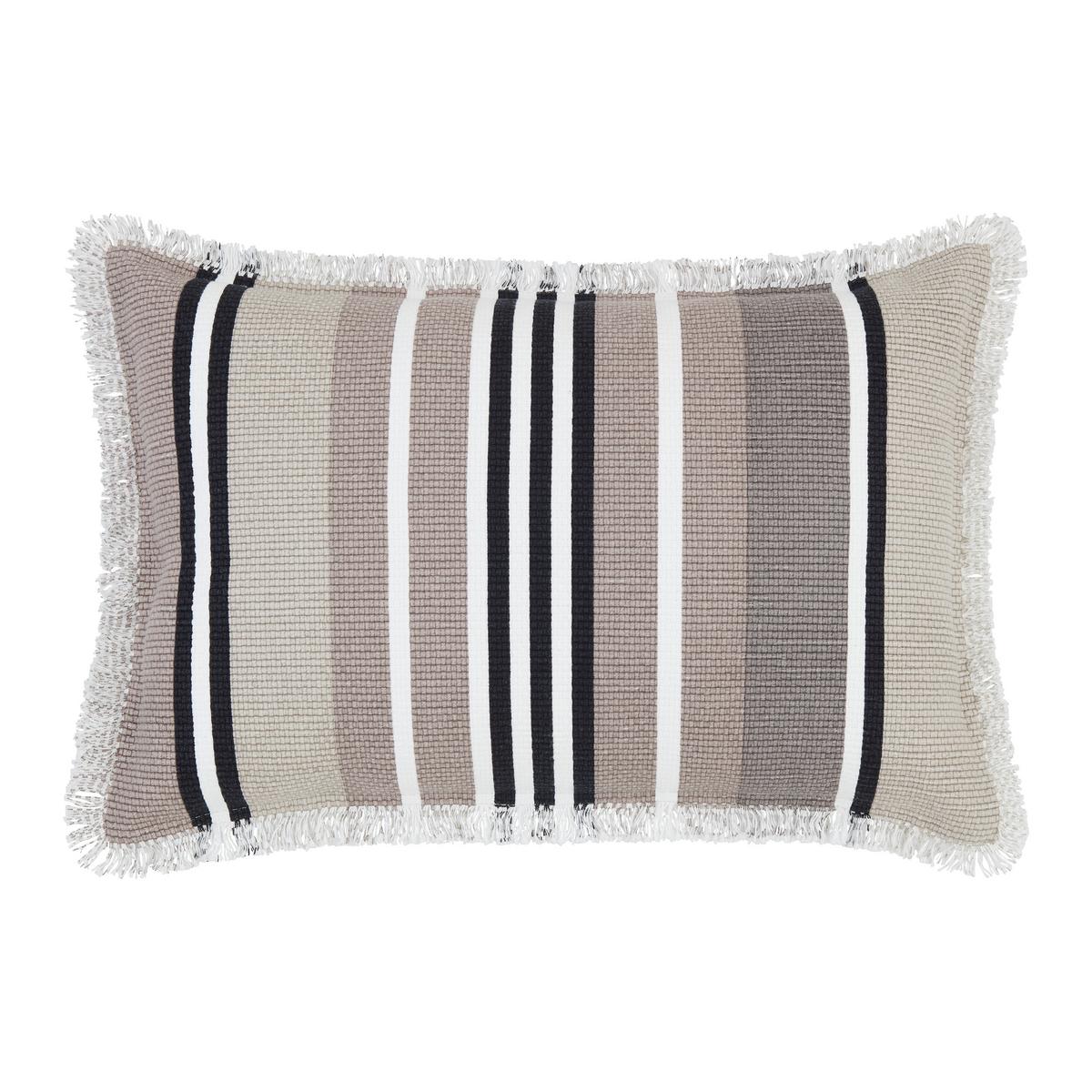 Díszpárna Nantes - fekete/taupe, Modern, textil (60/40cm) - Modern Living