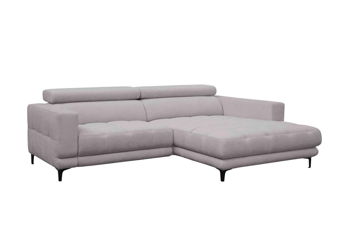Sarokkanapé Aspen - szürke, Konventionell, faalapú anyag/textil (264/192cm)