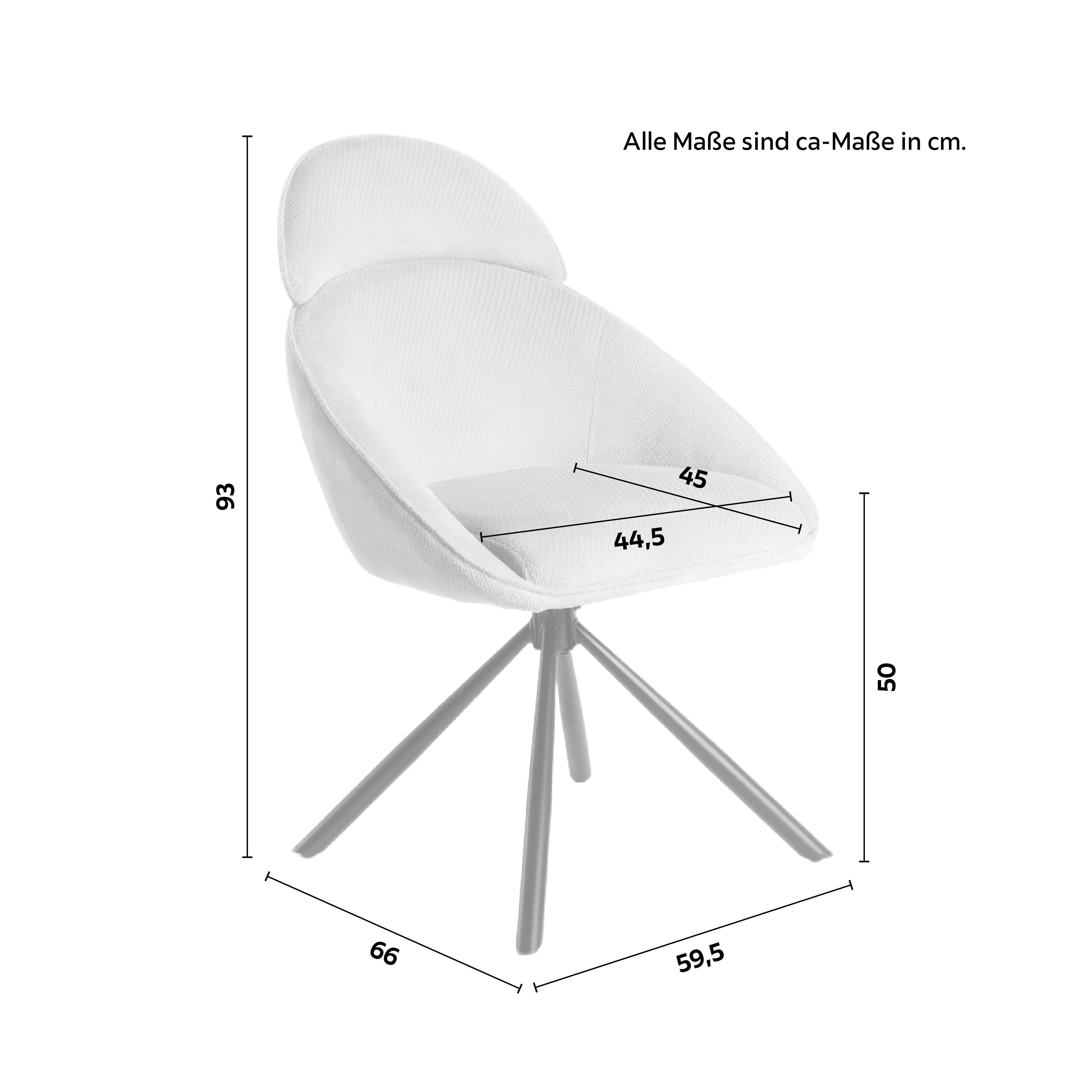 STOL MED ARMSTÖD MAIRA - ljusgrå/svart, Modern, metall/textil (59,5/93/66cm) - Bessagi Home