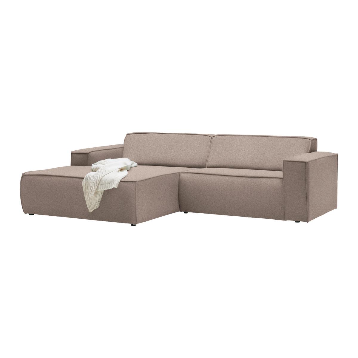 Wohnlandschaft Loft Cappuccino - Schwarz/Grau, MODERN, Kunststoff/Textil (172/75/265cm) - Mömax