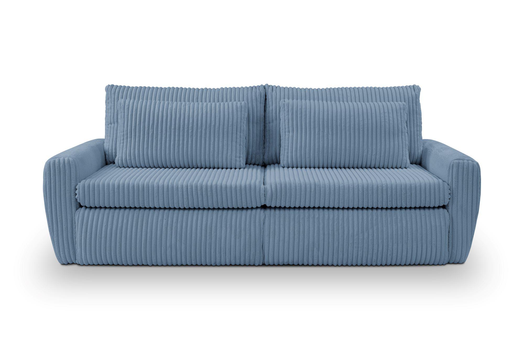 Canapea extensibila MEVI - albastru, Modern (240/72-90/120cm) - Premium Living