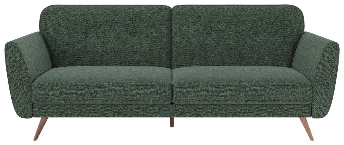 Schlafsofa "Kopenhagen", grün - Dunkelgrün/Grün, MODERN, Holz/Textil (222/87,5/83cm) - MID.YOU