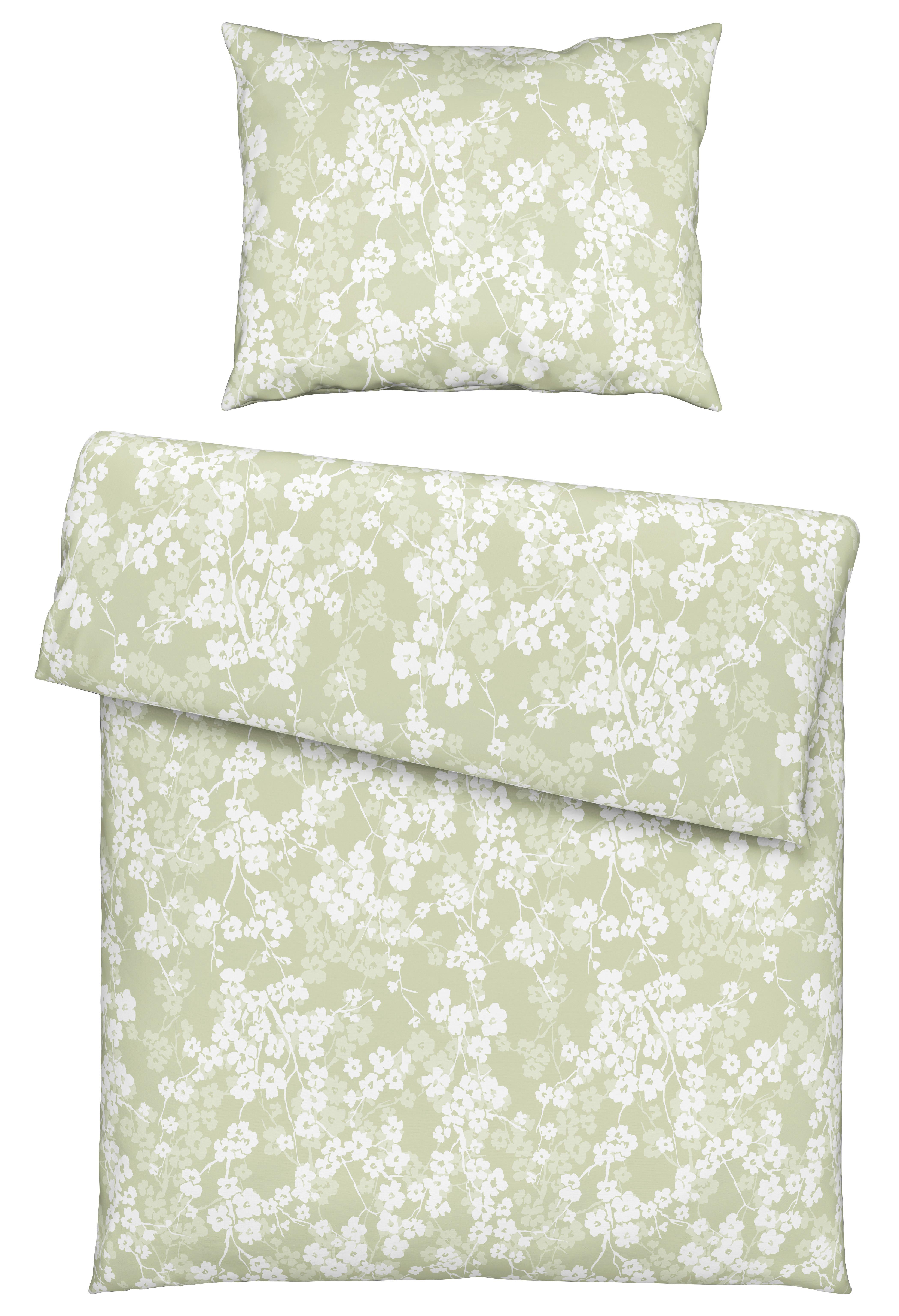 BETTWÄSCHESET CATRIN - Salbeigrün, Lifestyle, Textil (160/210cm) - Modern Living