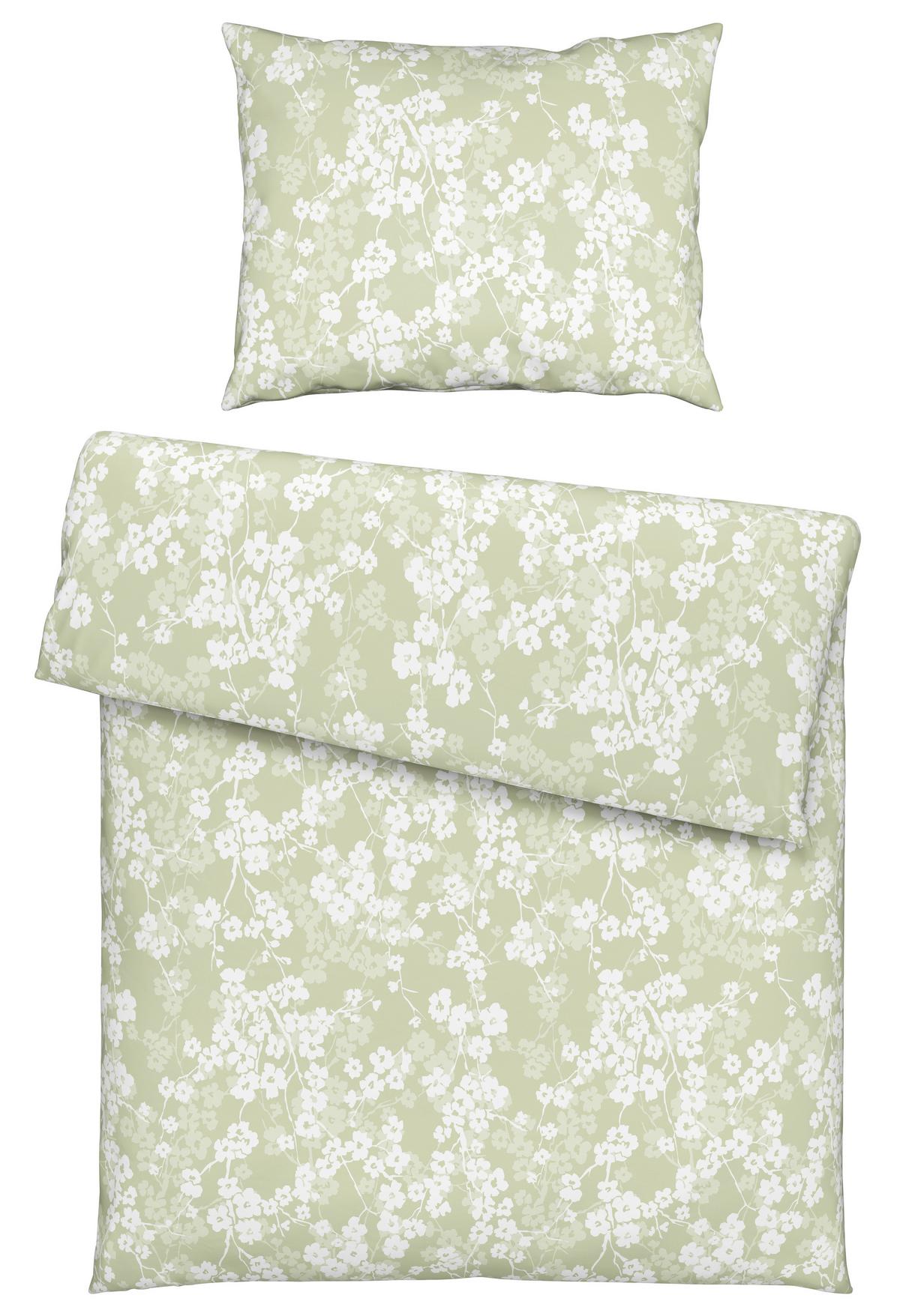 BETTWÄSCHESET CATRIN - Salbeigrün, Lifestyle, Textil (160/210cm) - Modern Living