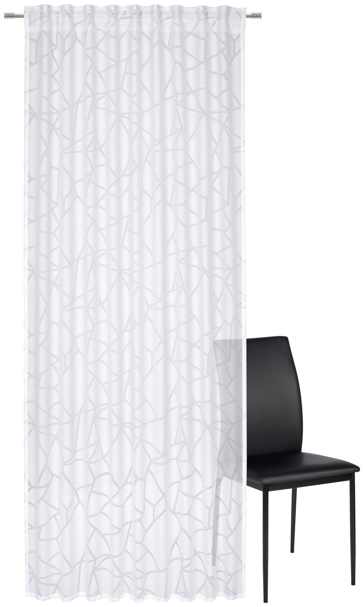 ZASŁONA GOTOWA MALTE - biały, Design, tkanina (135/245cm) - Esposa