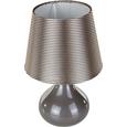 Tischleuchte Carlos - Grau, MODERN, Keramik/Textil (17/27cm)