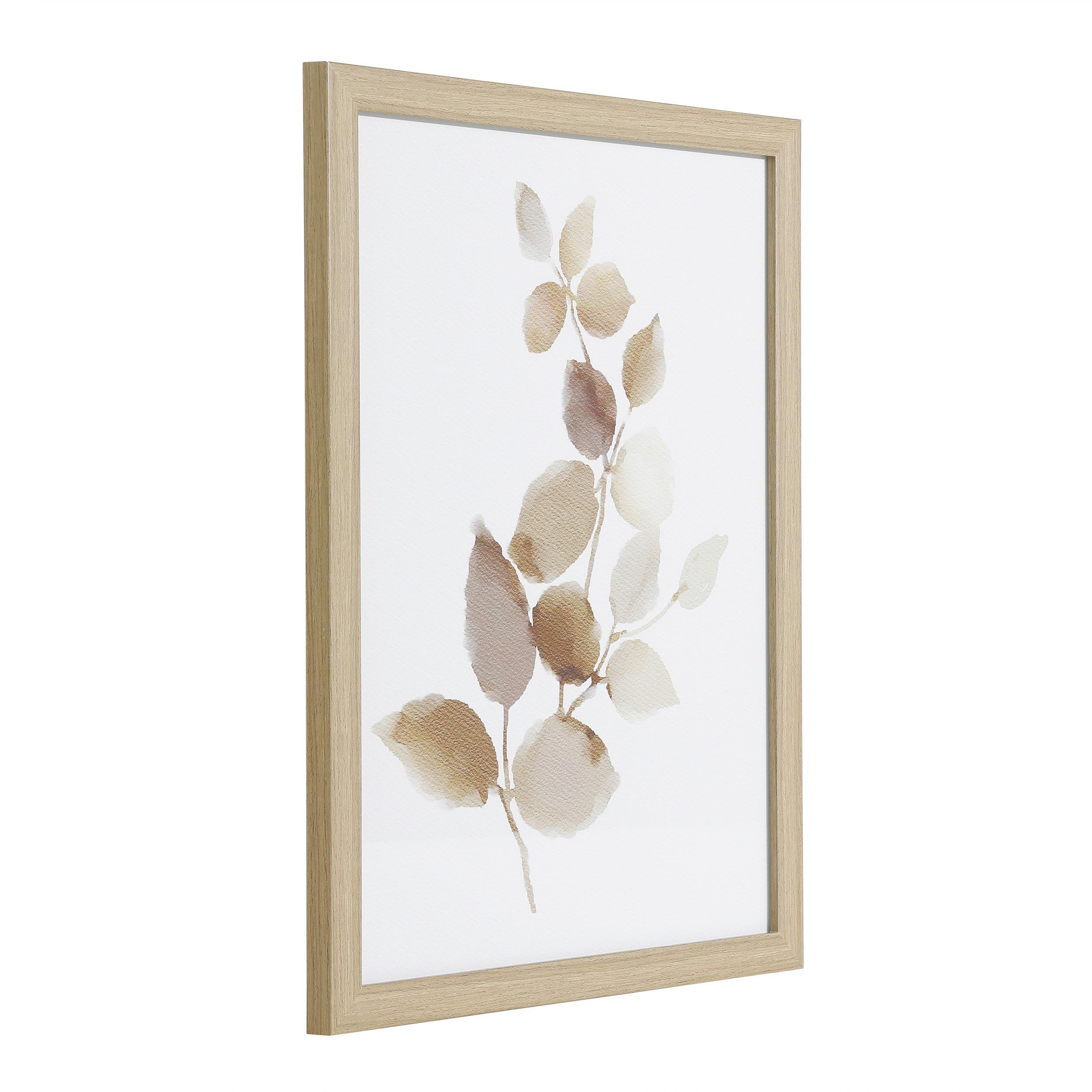 Druckgrafik Roberval Braun/Weiß/Taupe ca. 33x43cm - Taupe/Nussbaumfarben, Trend, Glas/Papier (33/1,6/43cm) - Eglo