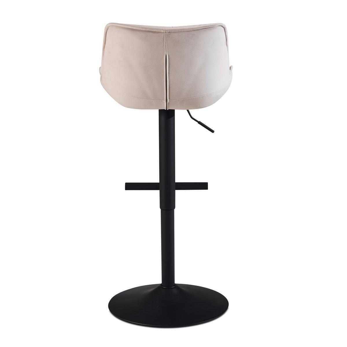 BARHOCKER WL7.004 - Beige/Schwarz, Design, Textil/Metall (45/106/55cm) - MID.YOU